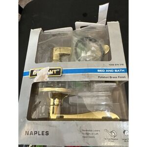 Defiant Naples Polished Brass Bed/Bath Door Lever Bed And Bath